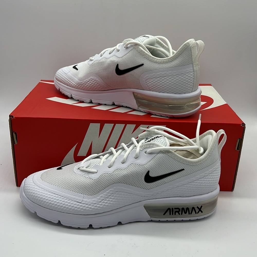 WMNS Nike Air Max Sequent 4.5 White Black BQ8824-100 Women’s Running - Picture 2 of 7